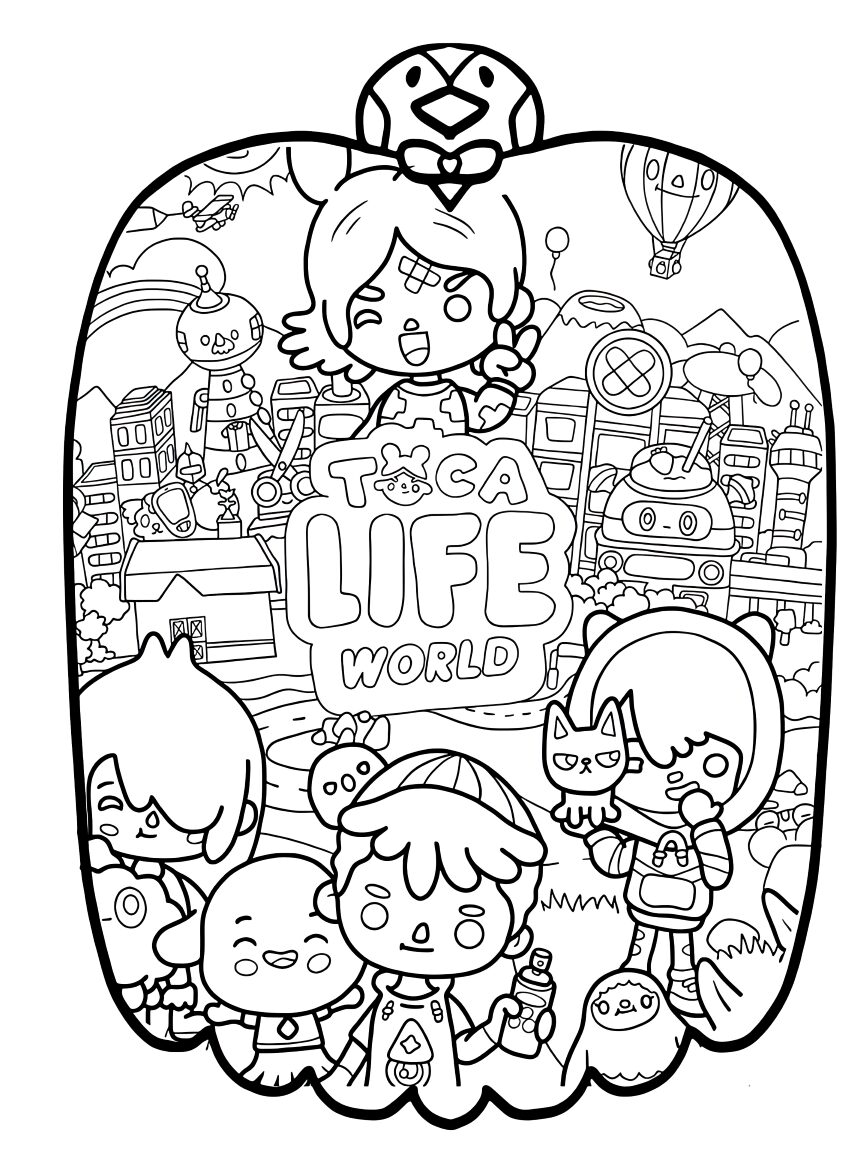 toca boca coloring page