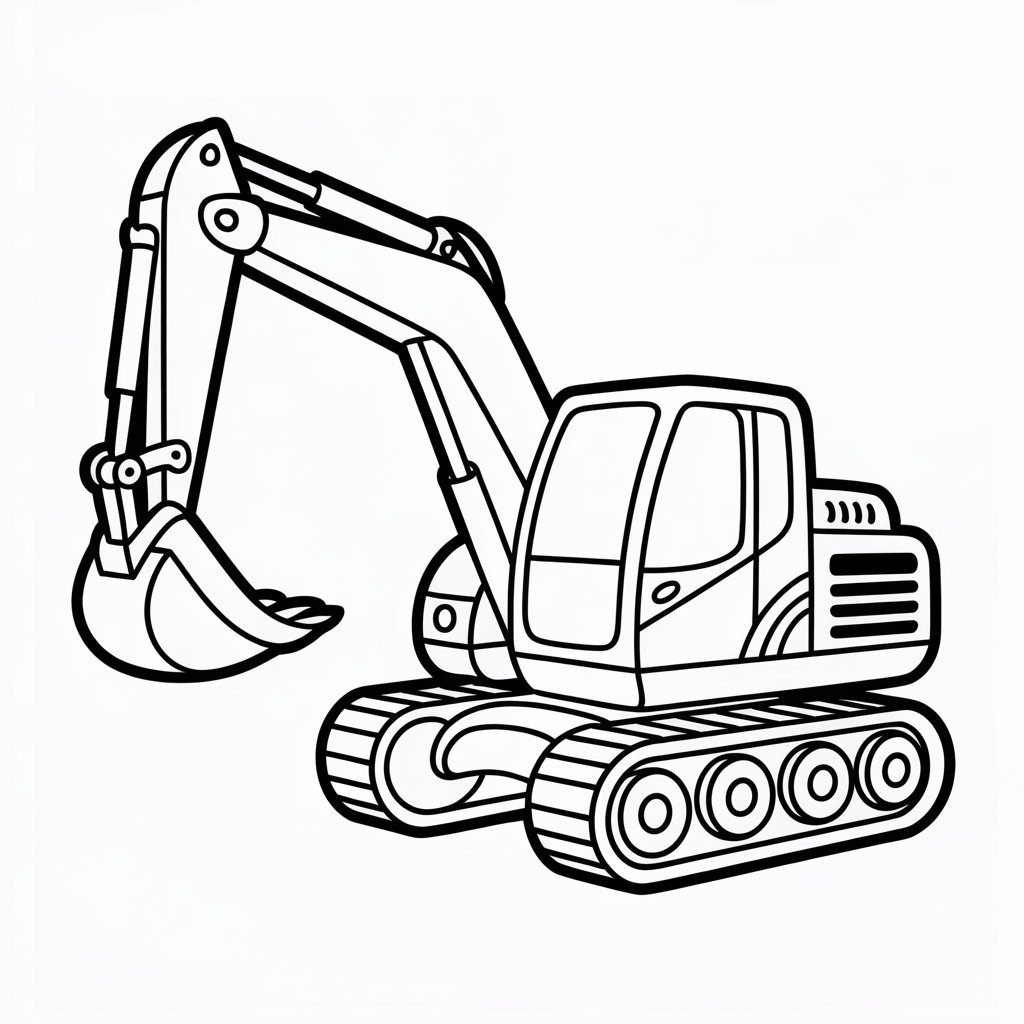 printable excavator coloring pages