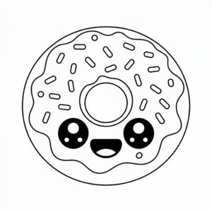 doughnuts coloring pages
