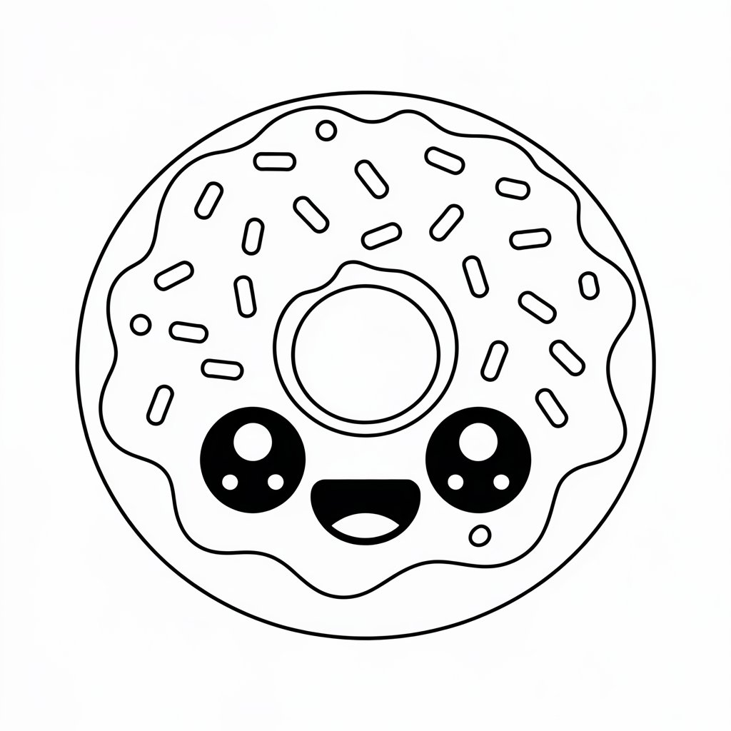 doughnuts coloring pages