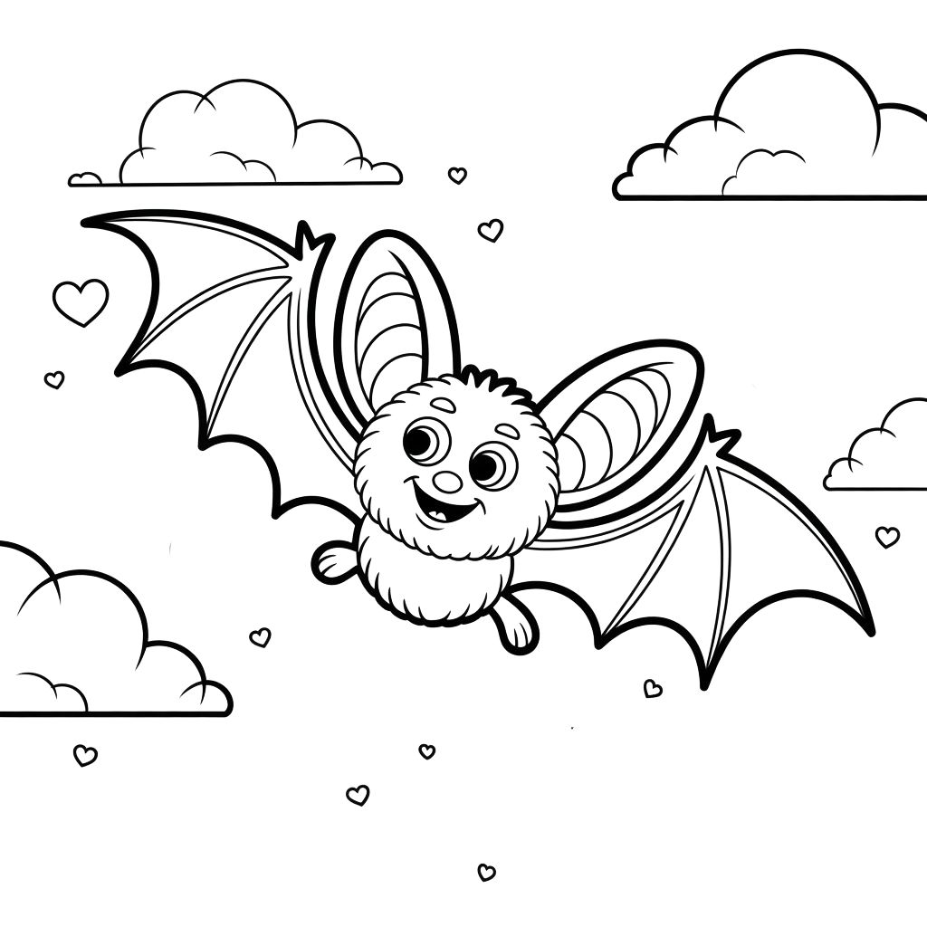 coloring pages of a bat