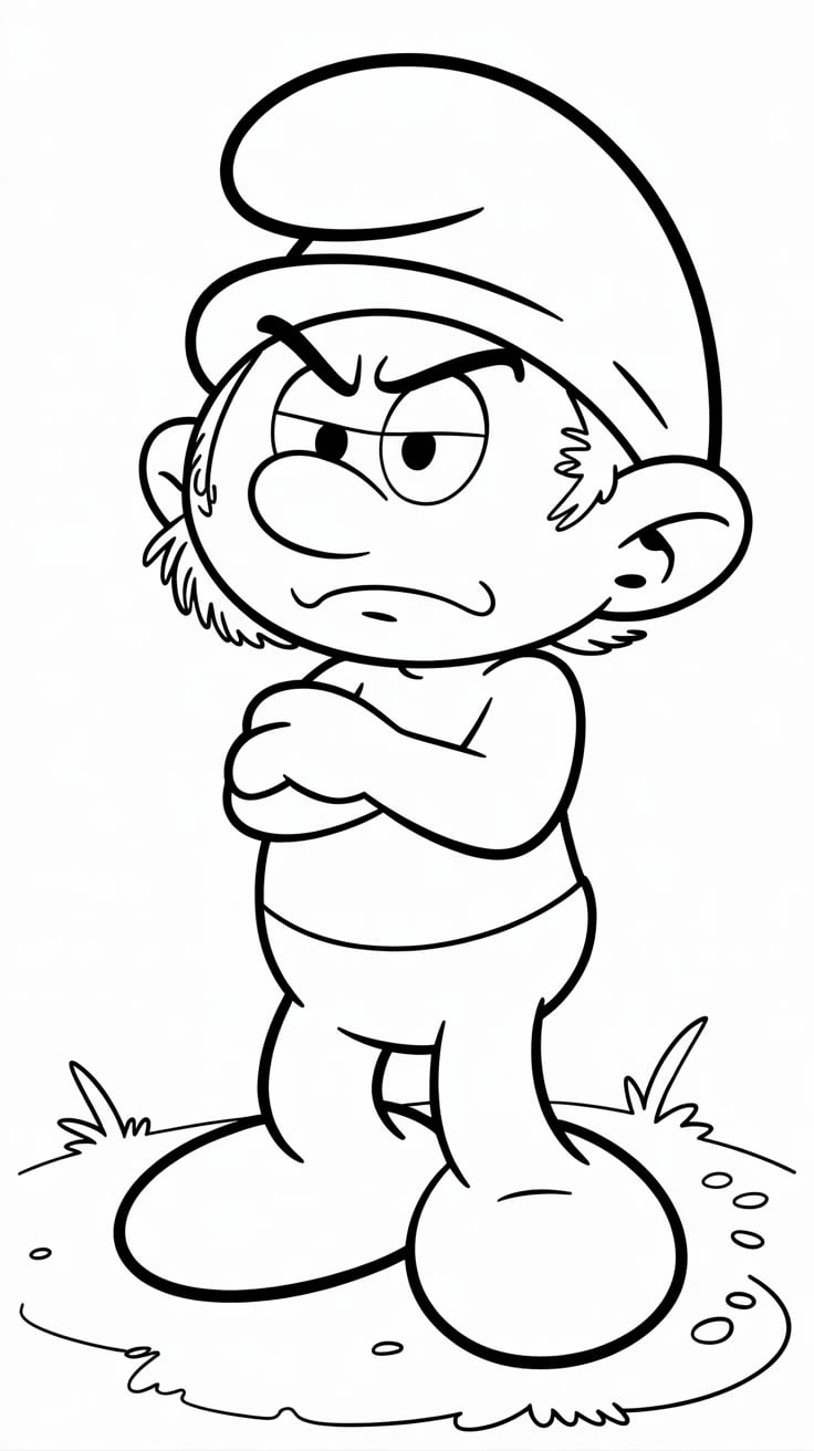 clumsy smurf coloring pages