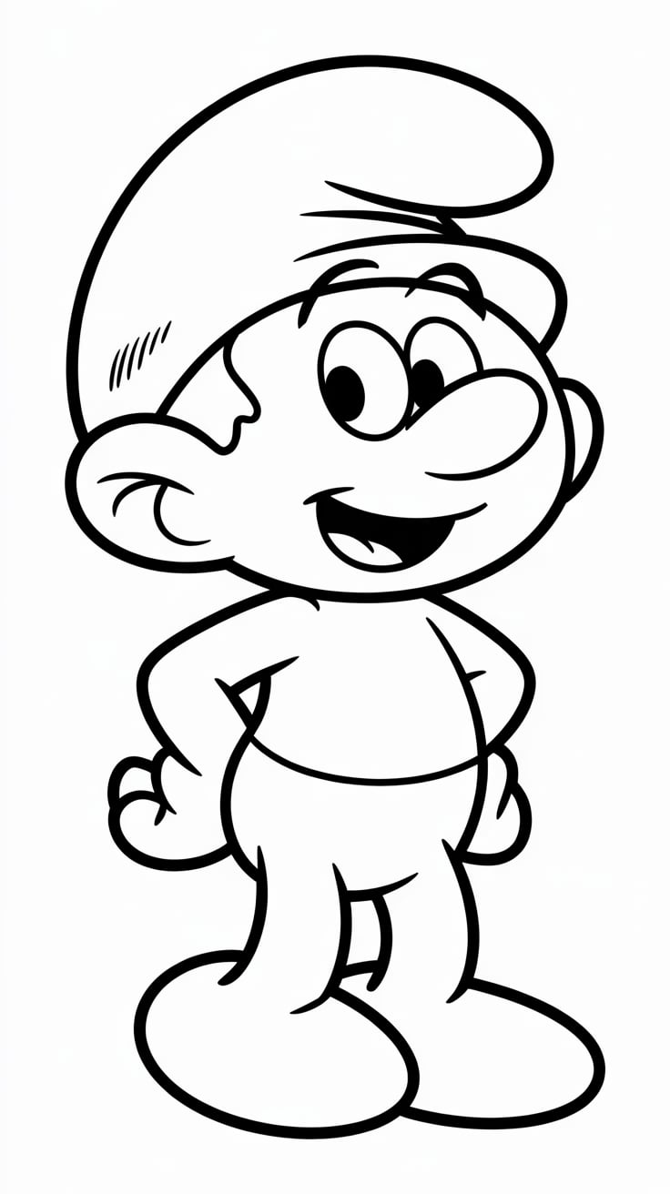 brainy smurf coloring pages