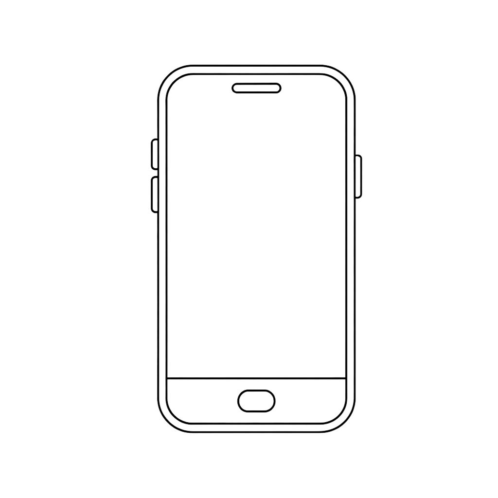 coloring page cell phone