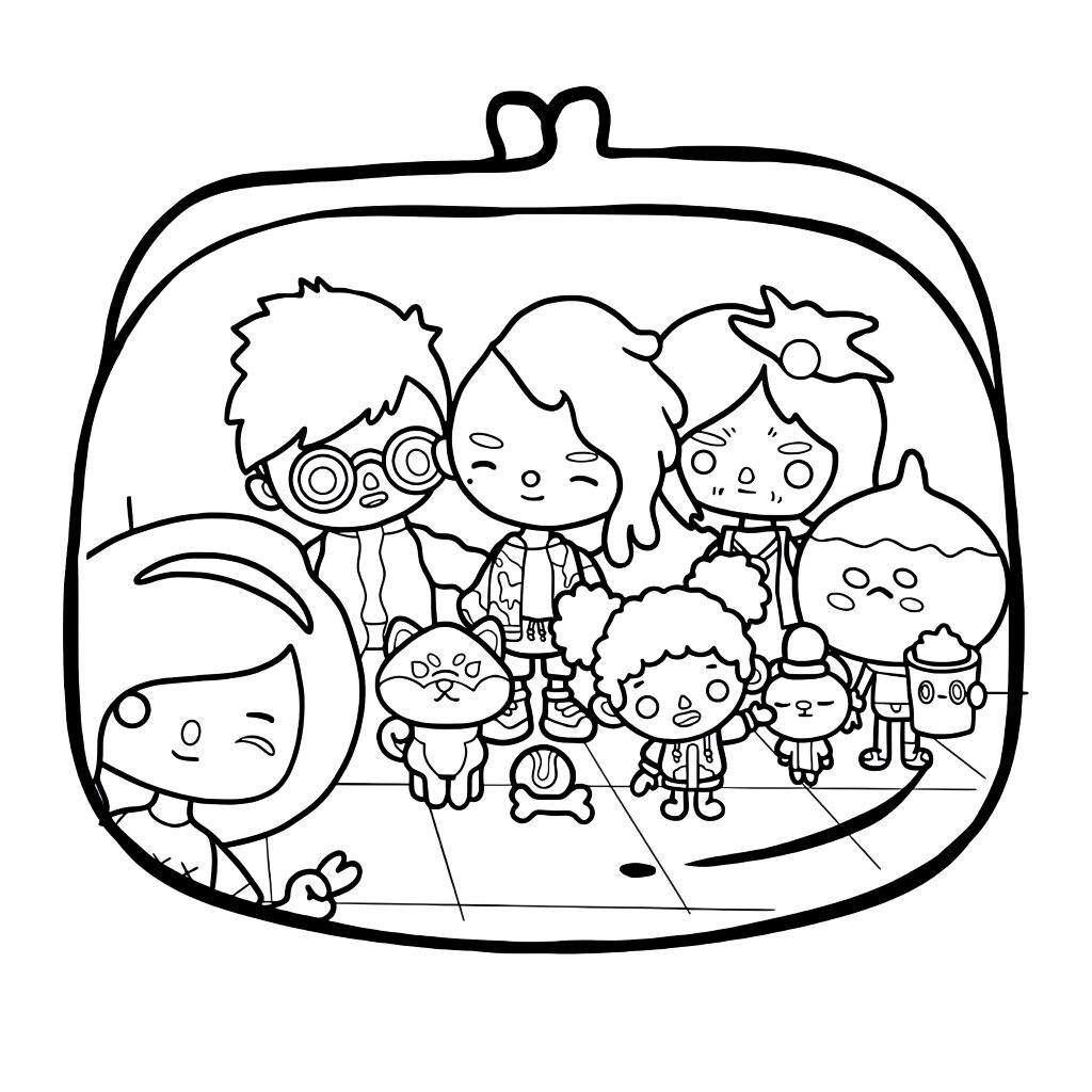 toca boca paper doll coloring pages