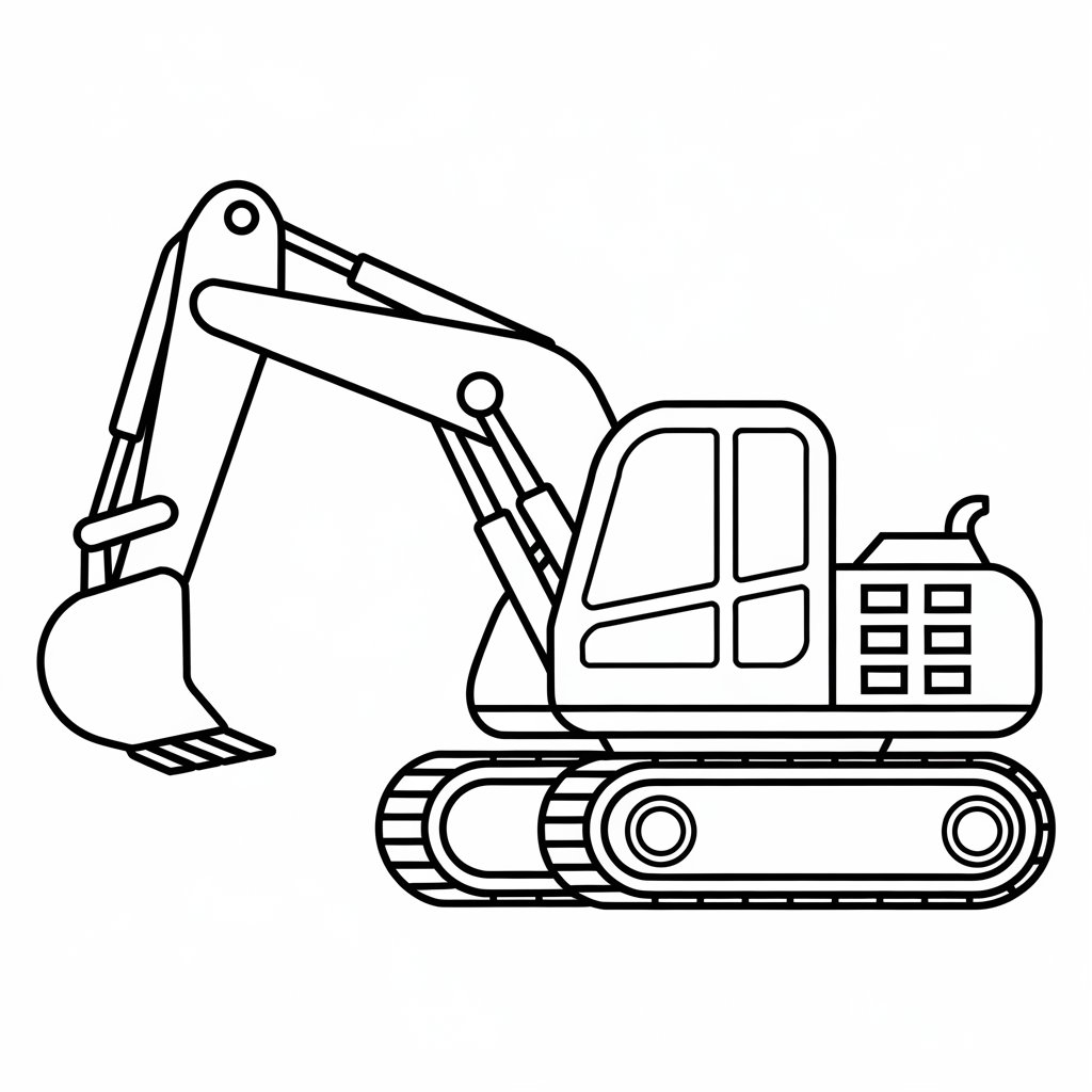excavator coloring pages printable