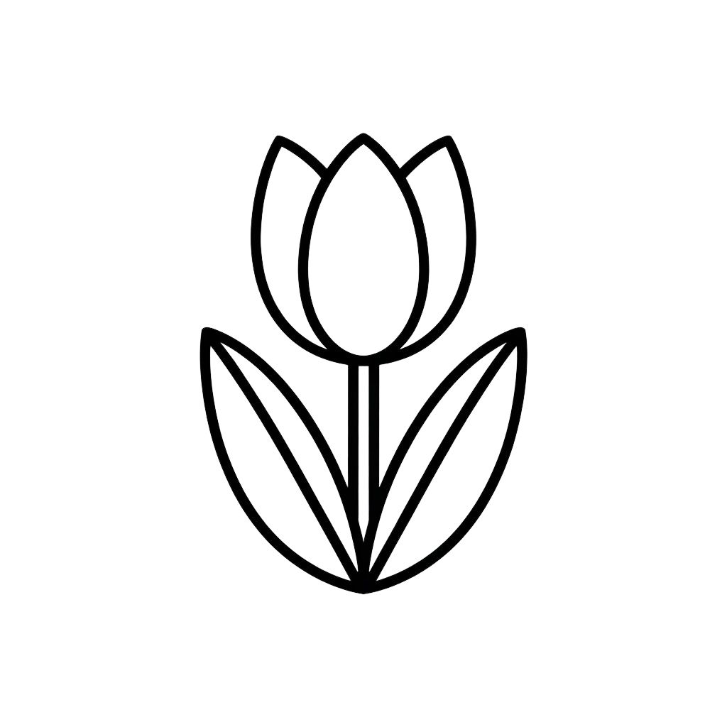tulips coloring page