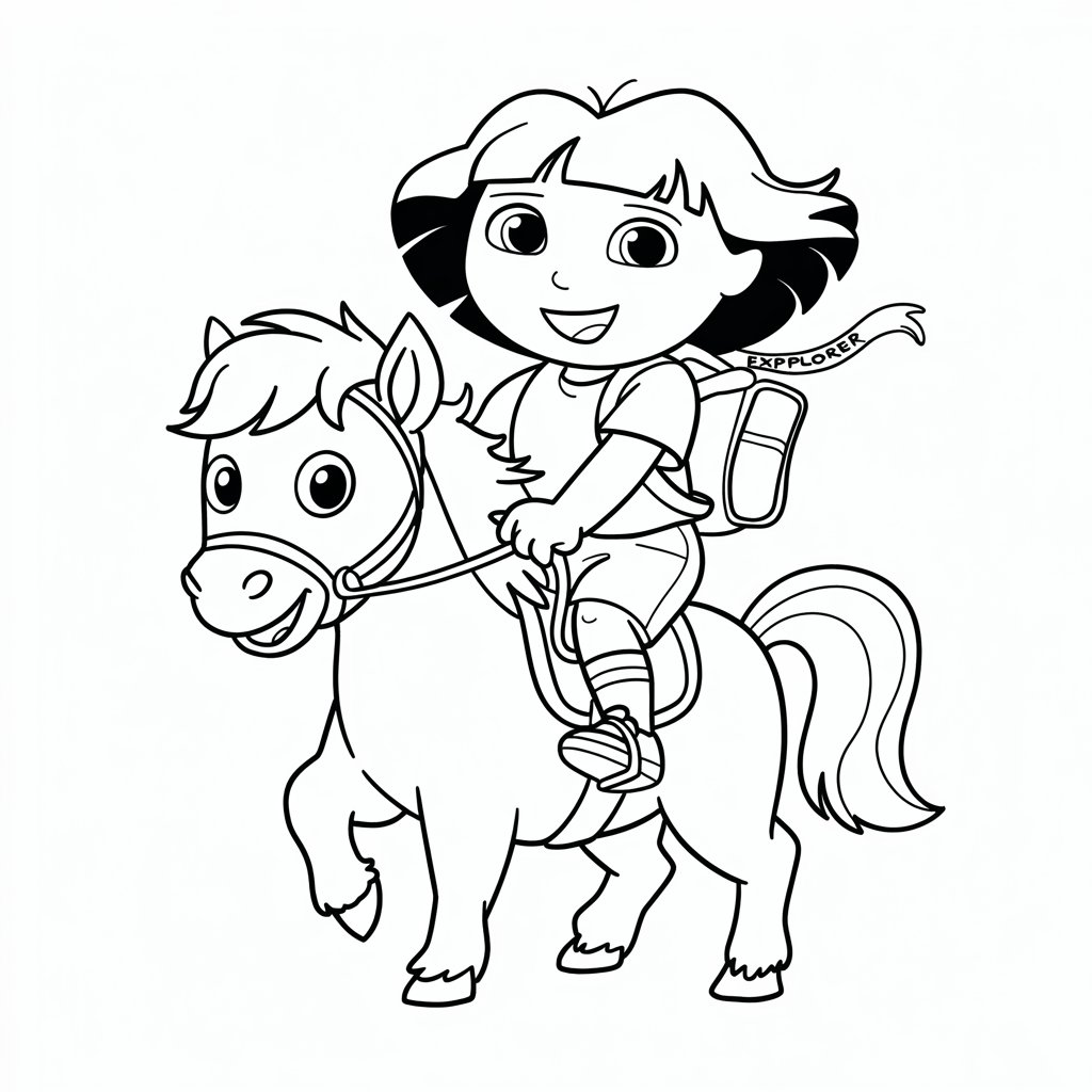 dora the explorer coloring page