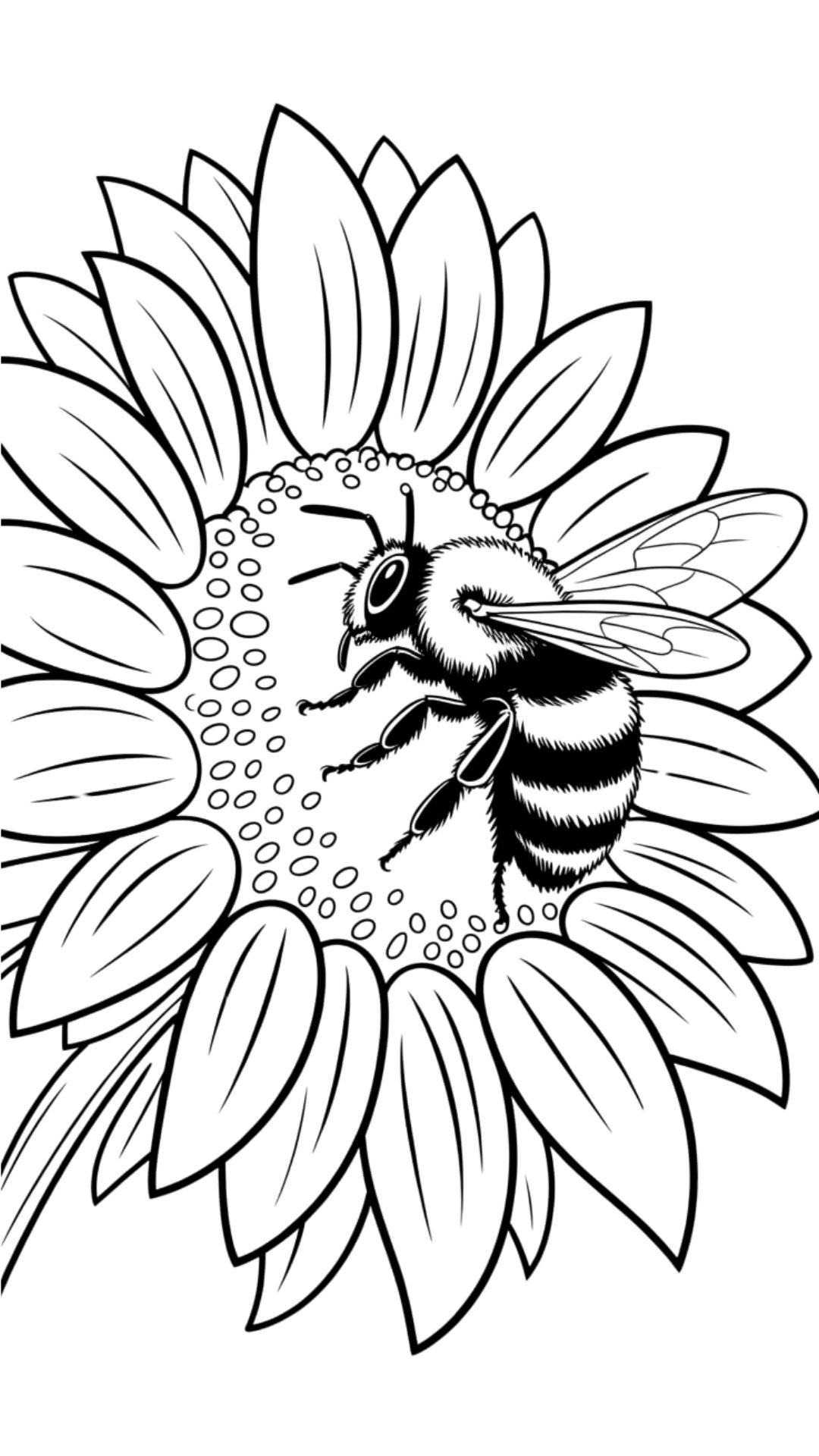 realistic bee coloring pages