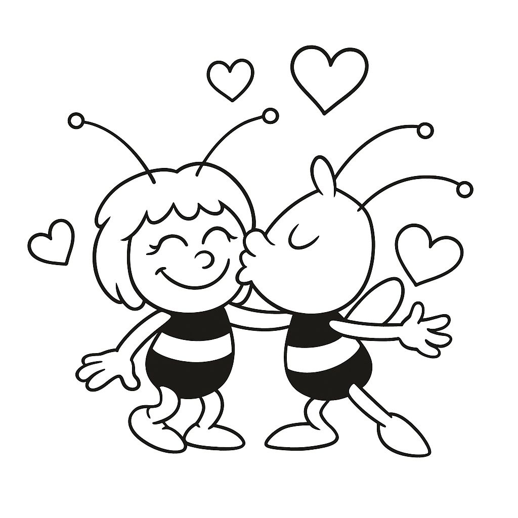 bee coloring pages