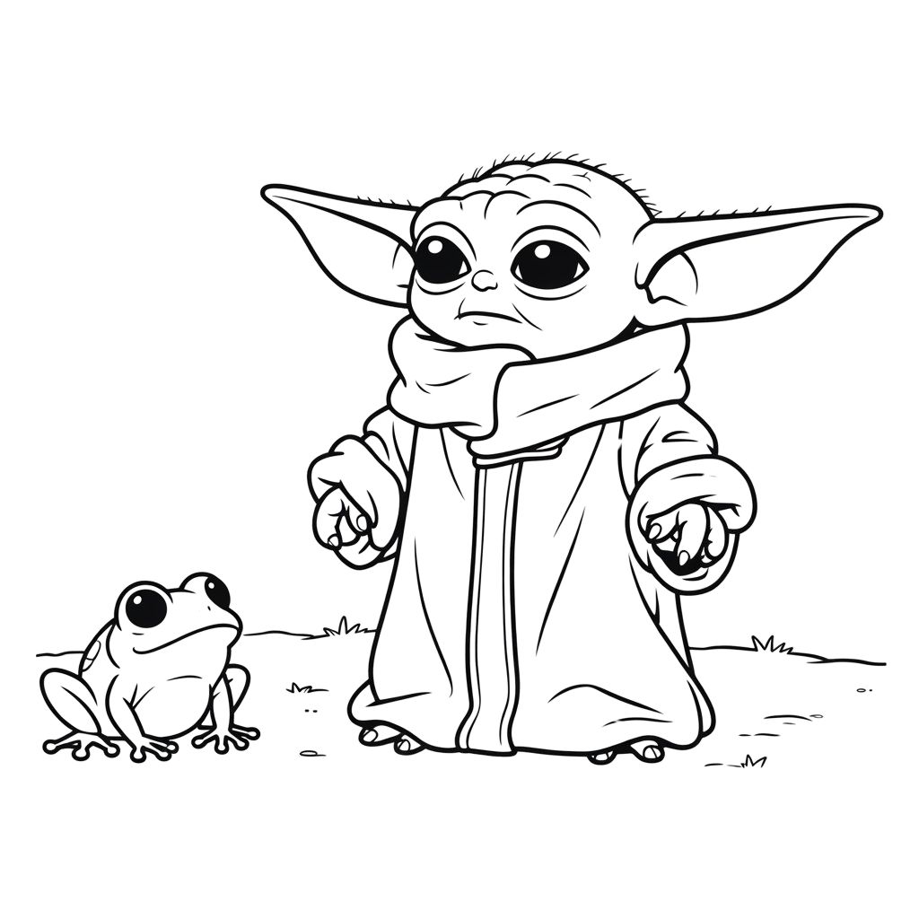 baby yoda printable coloring pages
