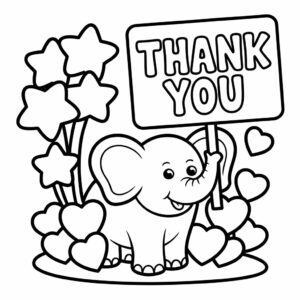 printable thank you coloring pages