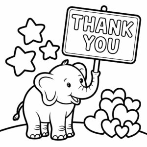 free coloring pages thank you