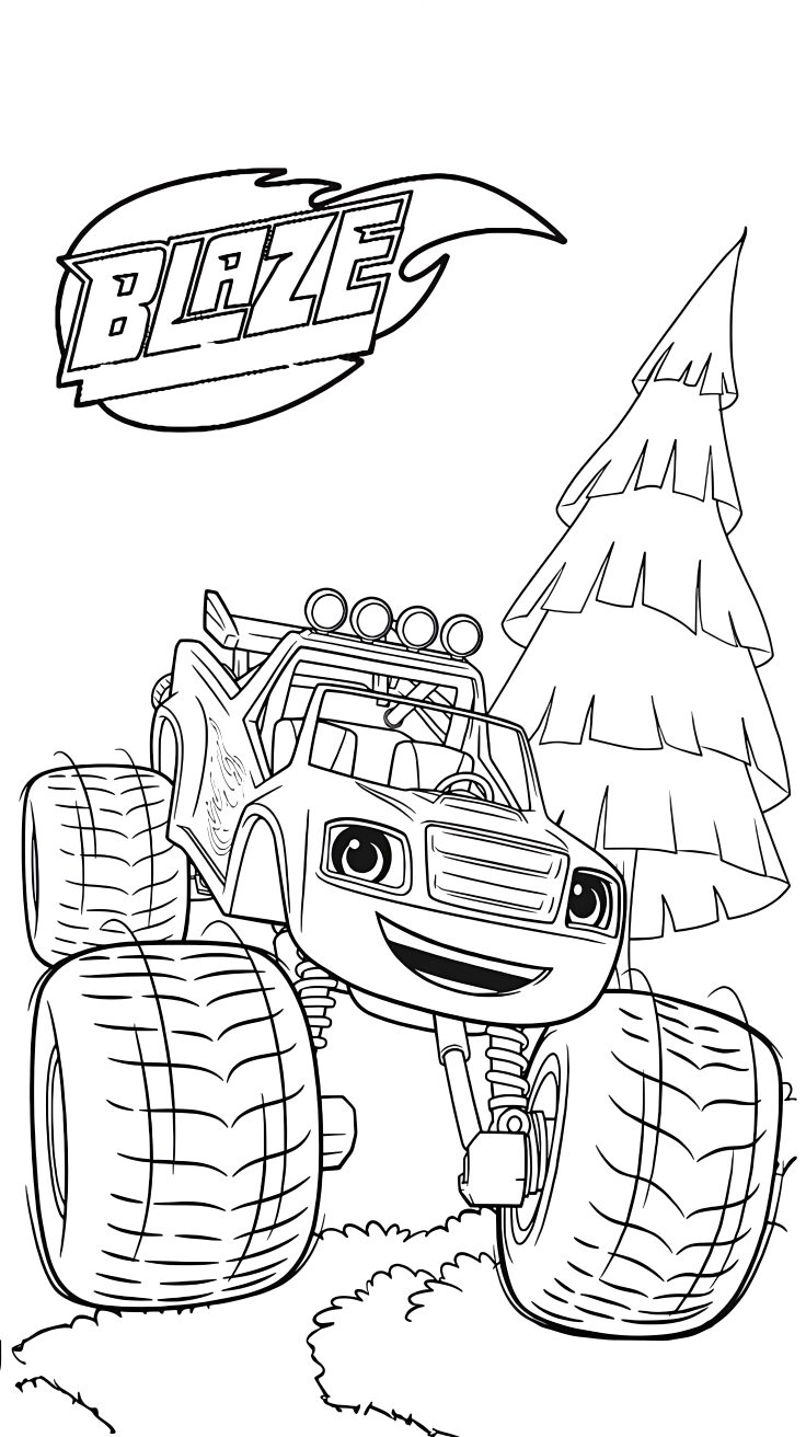 blaze and the monster machine coloring pages