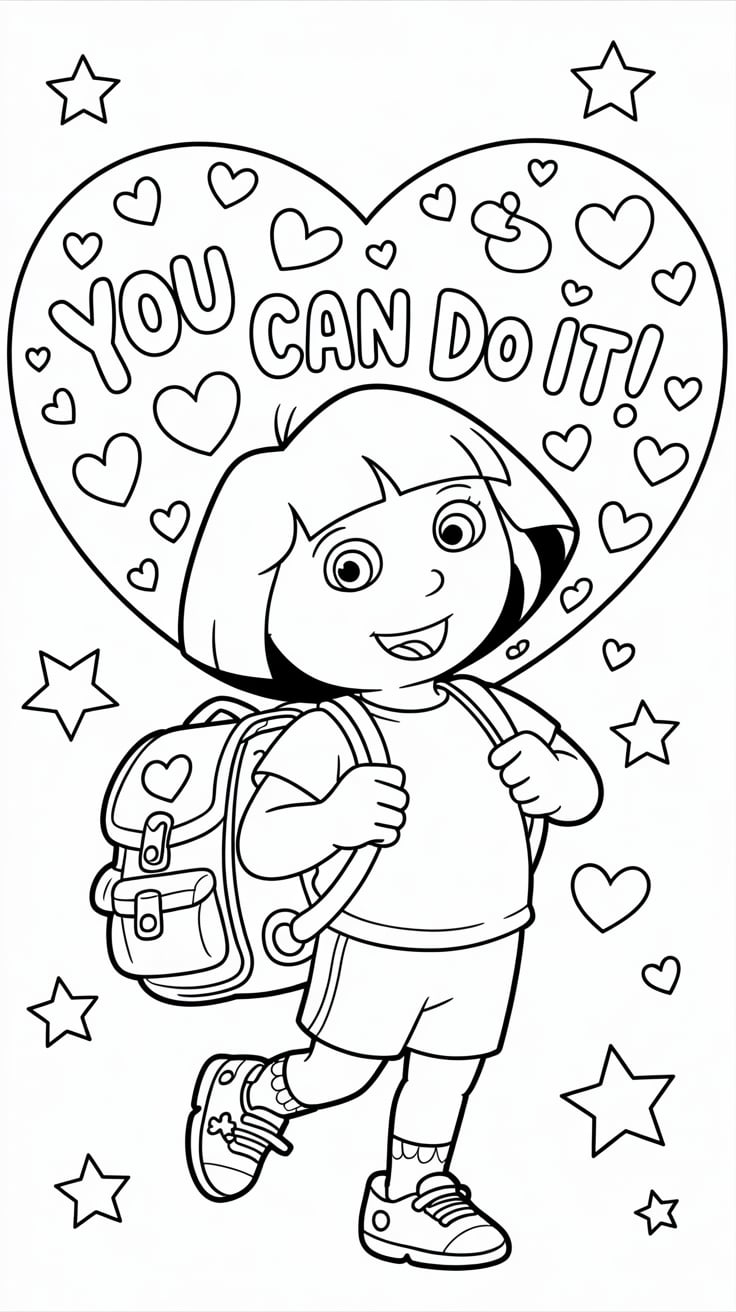 dora the explorer coloring pages
