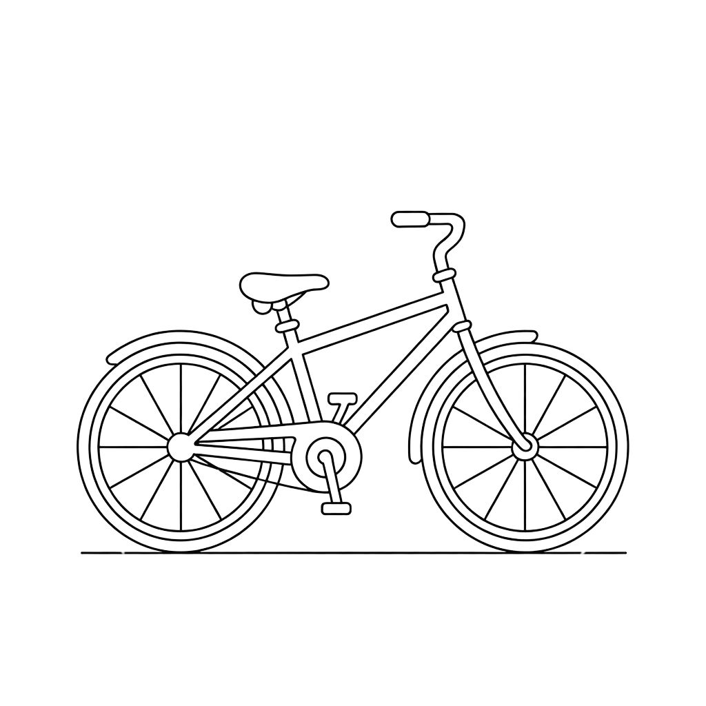 coloring page bike