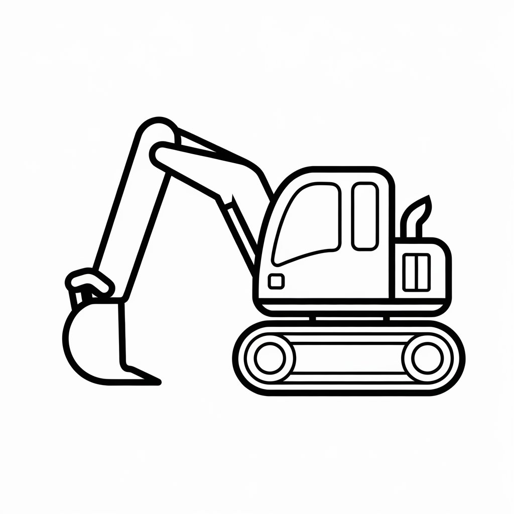 bobcat excavator coloring page