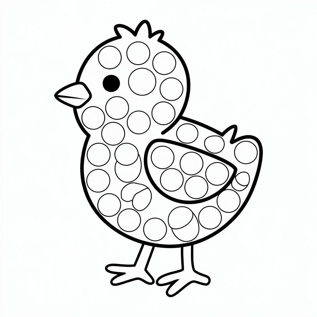 chicks coloring page