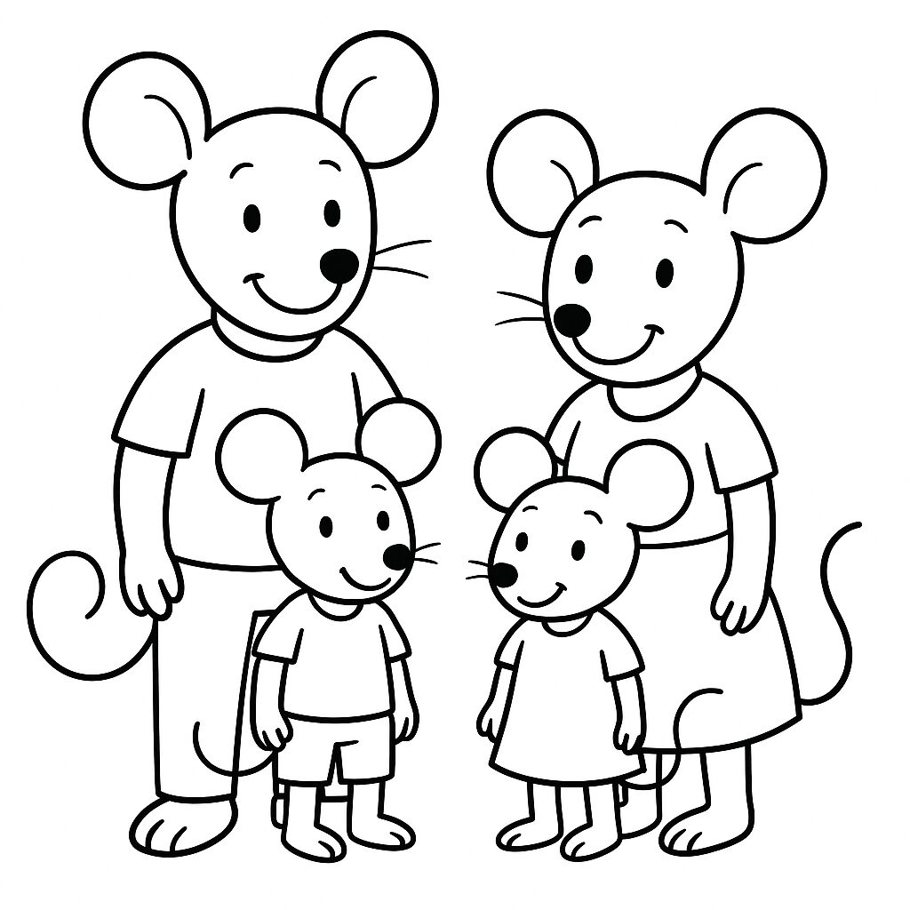 mouse coloring page