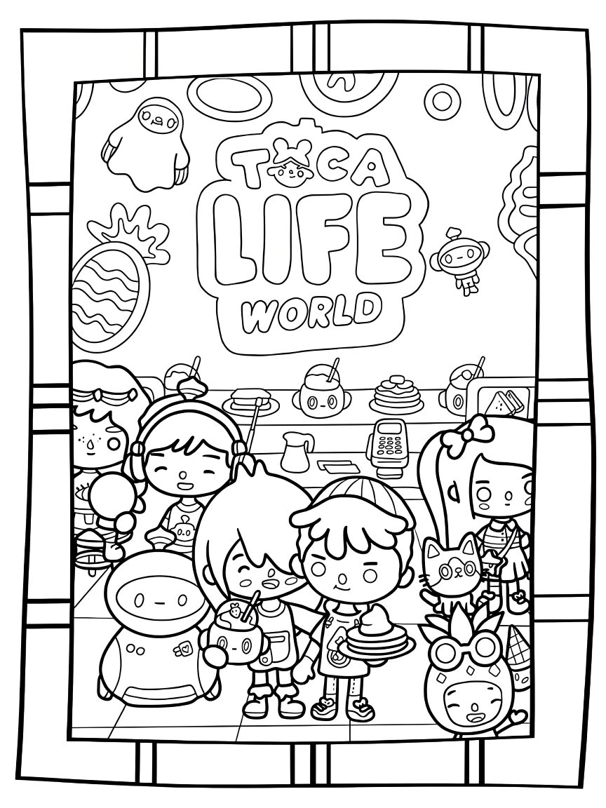 printable coloring toca boca coloring pages