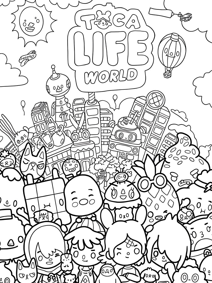 toca boca bedroom coloring pages