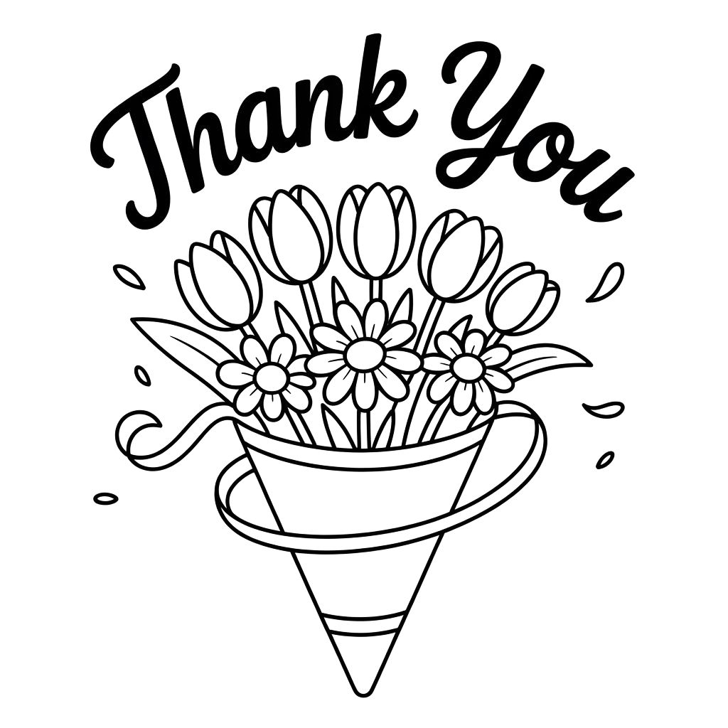 thank you coloring pages printable