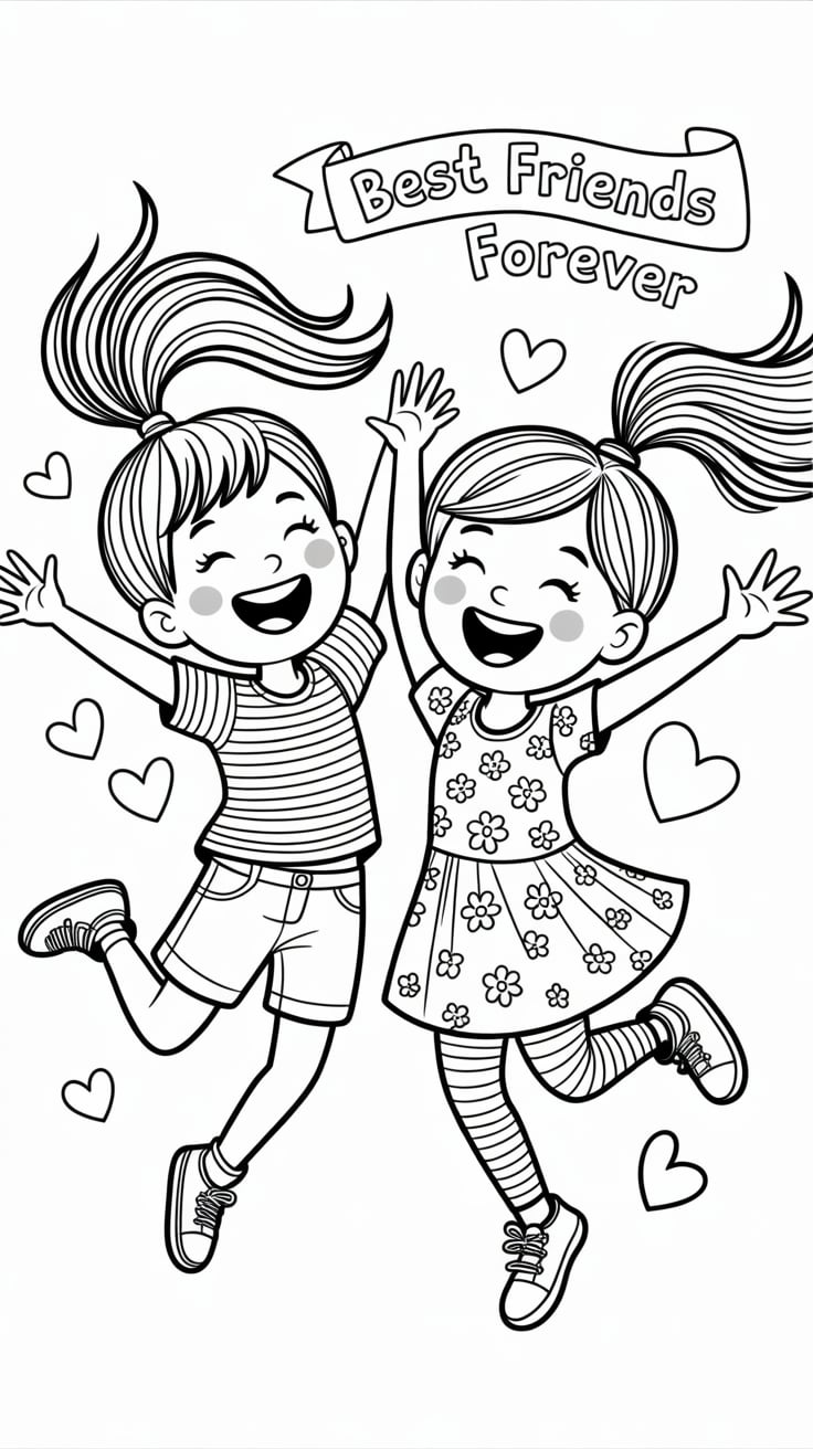 bff coloring pages