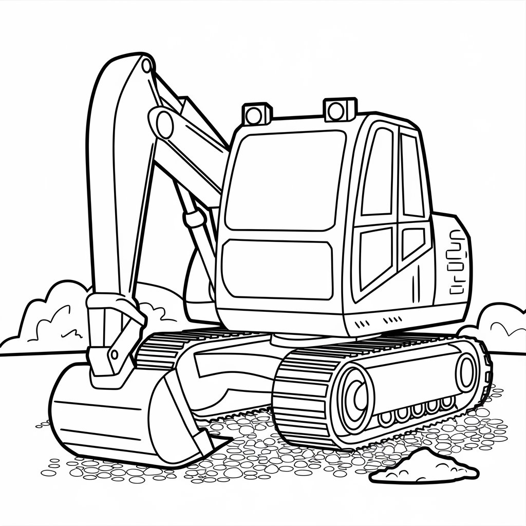 coloring book excavator