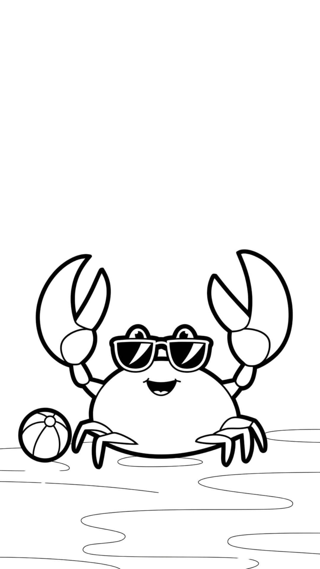 crab coloring page