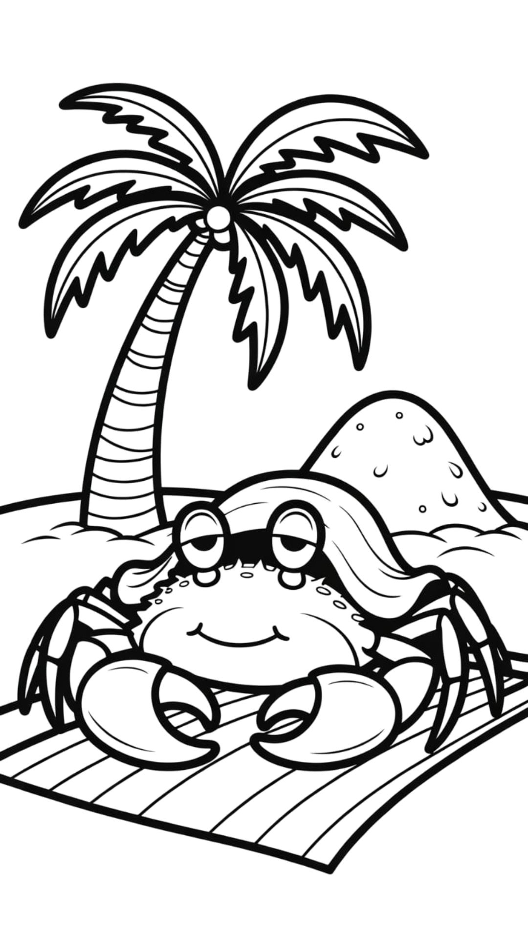 adult coloring page crab