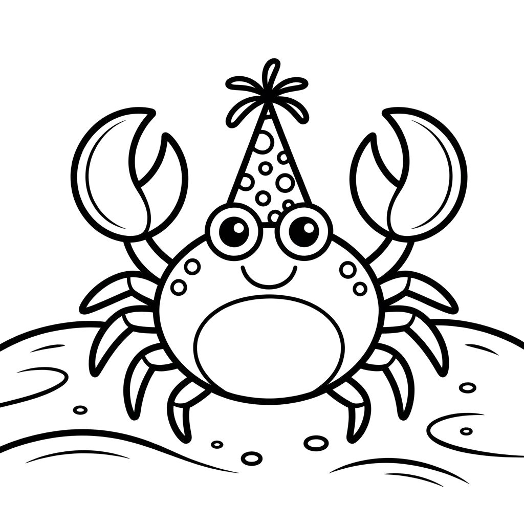 cute crab coloring pages