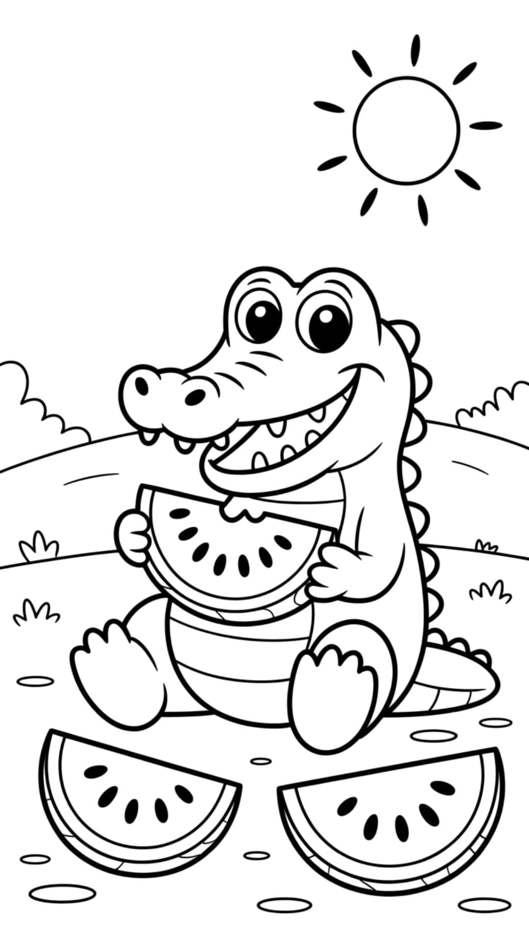 crocodile printable coloring pages