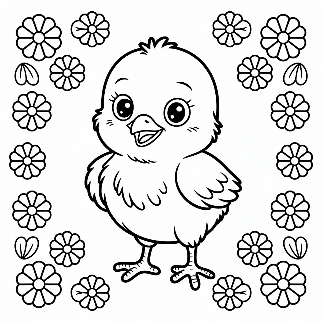 chick coloring page