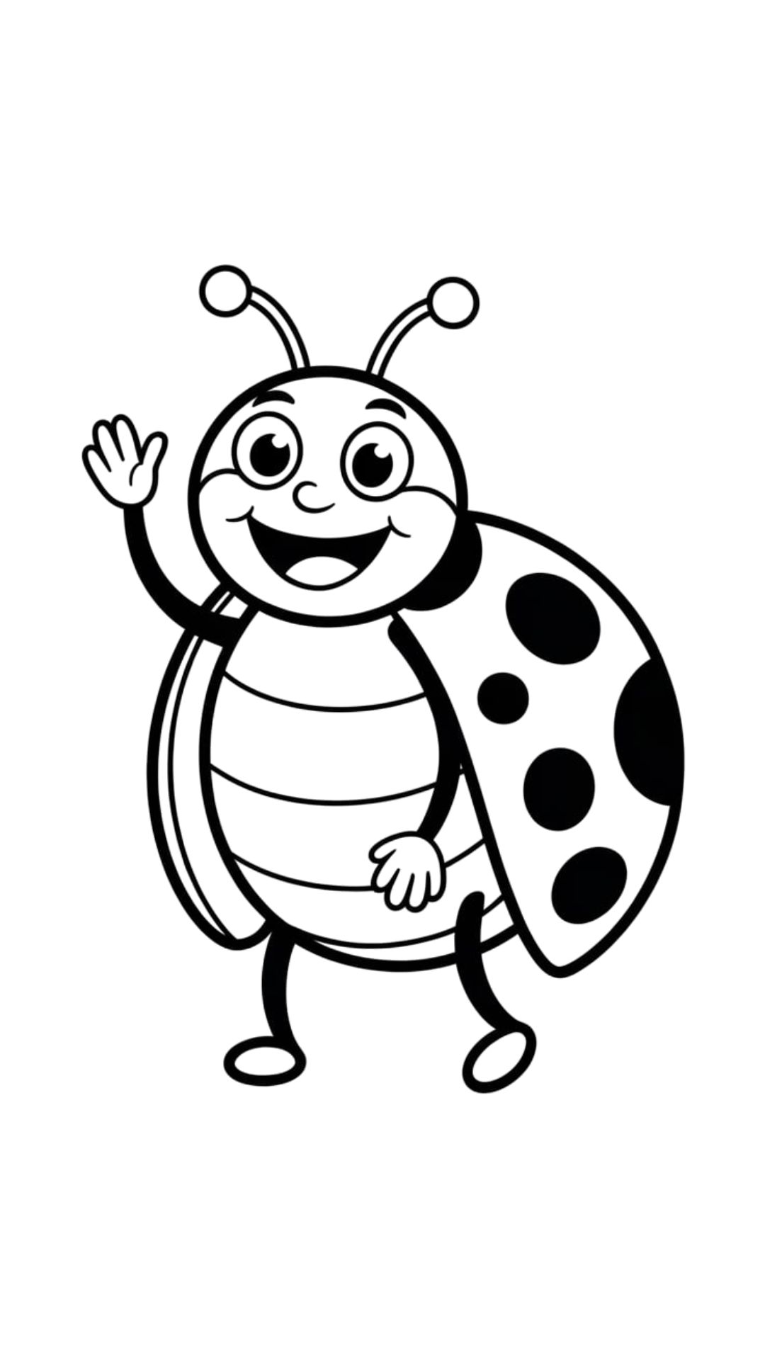 ladybug cartoon coloring page