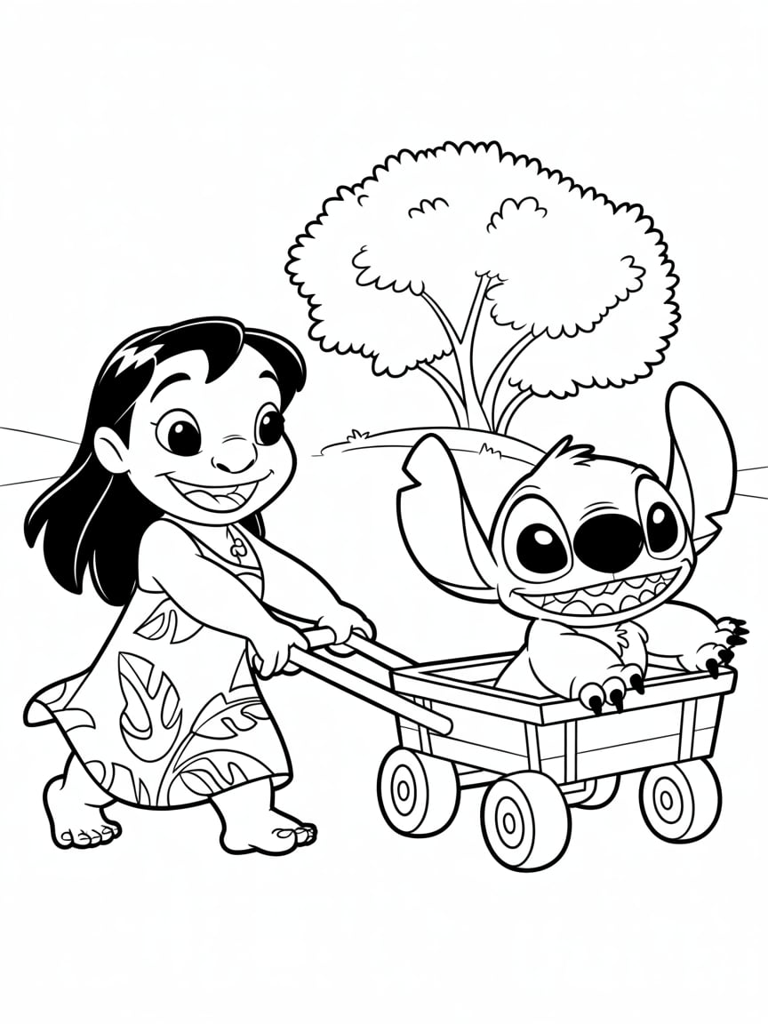 lilo and stitch coloring book pages