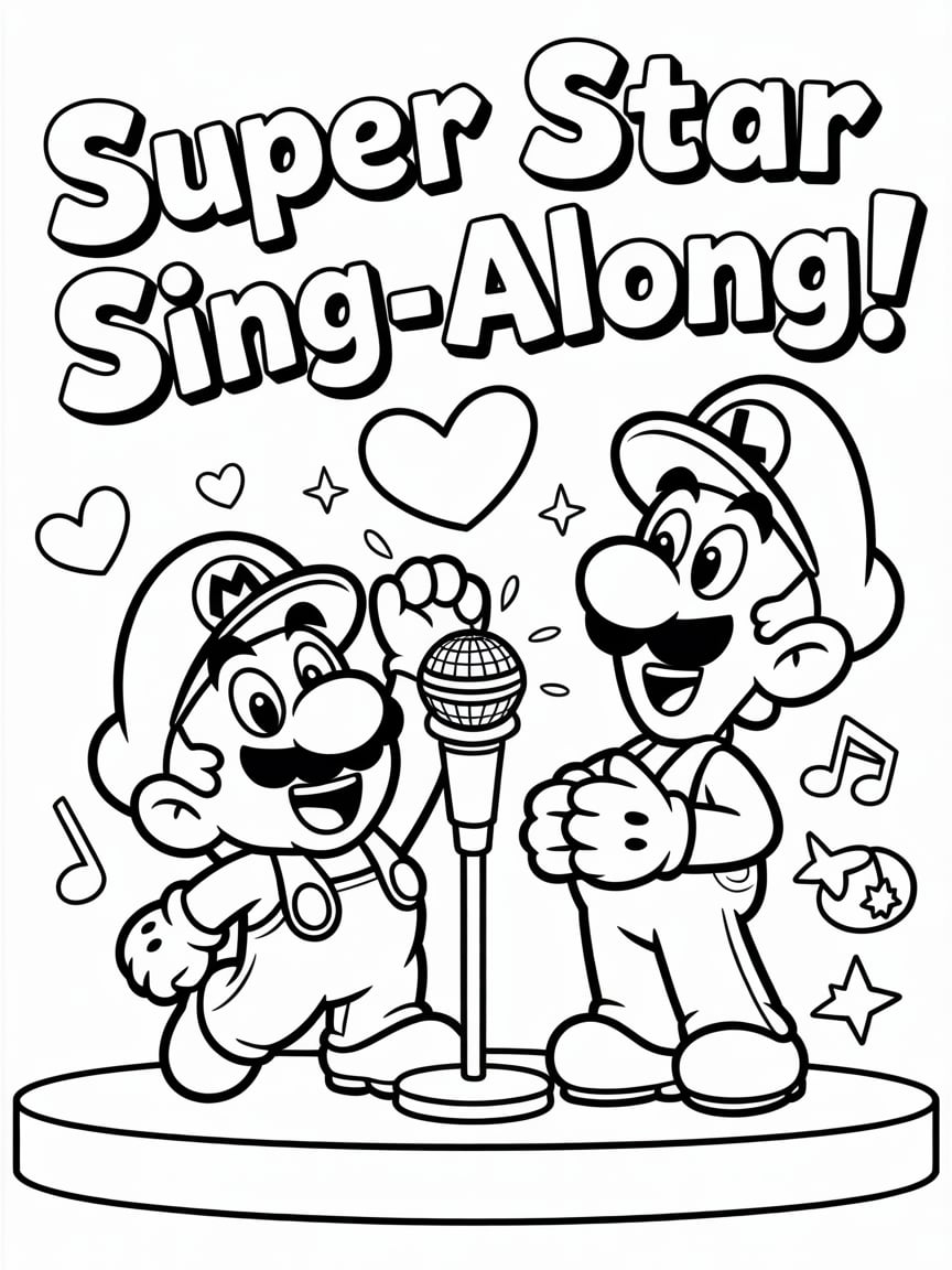 mario and luigi coloring sheets