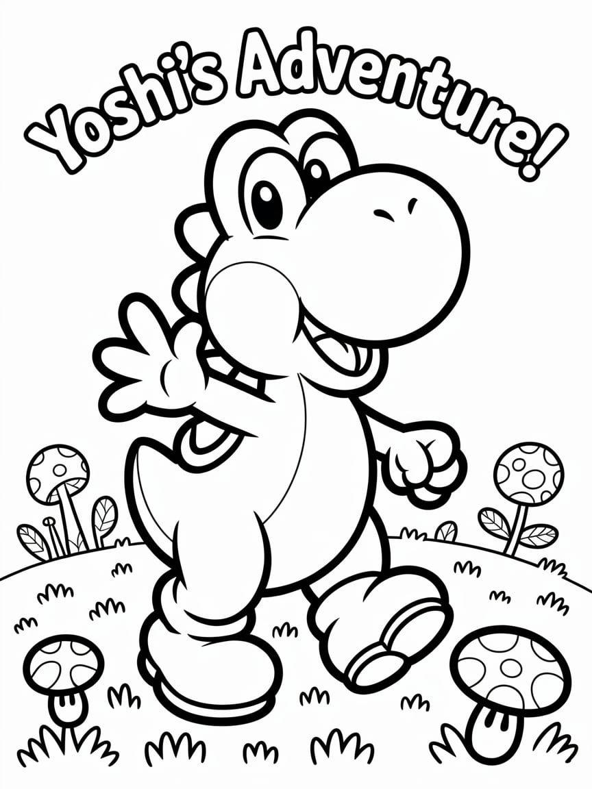mario characters coloring sheet