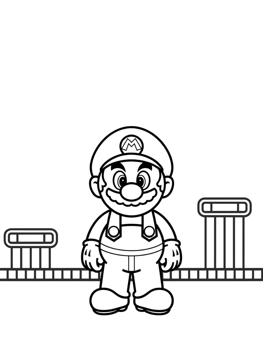 mario coloring sheet