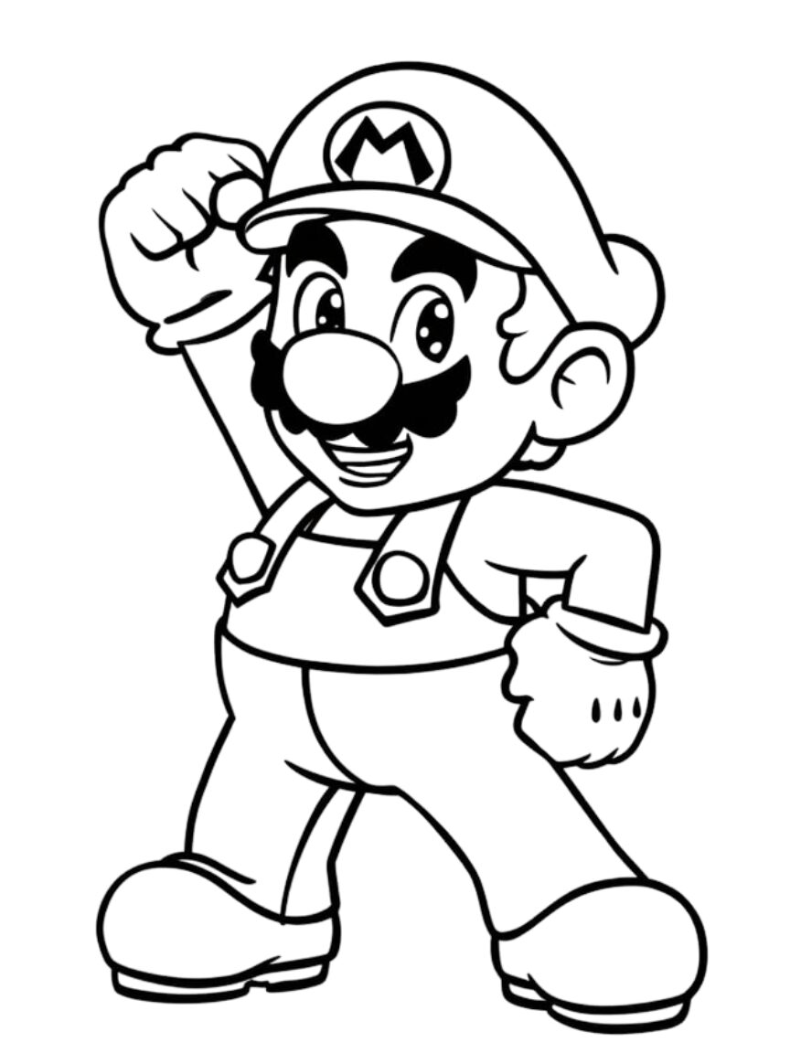 mario coloring sheets printable