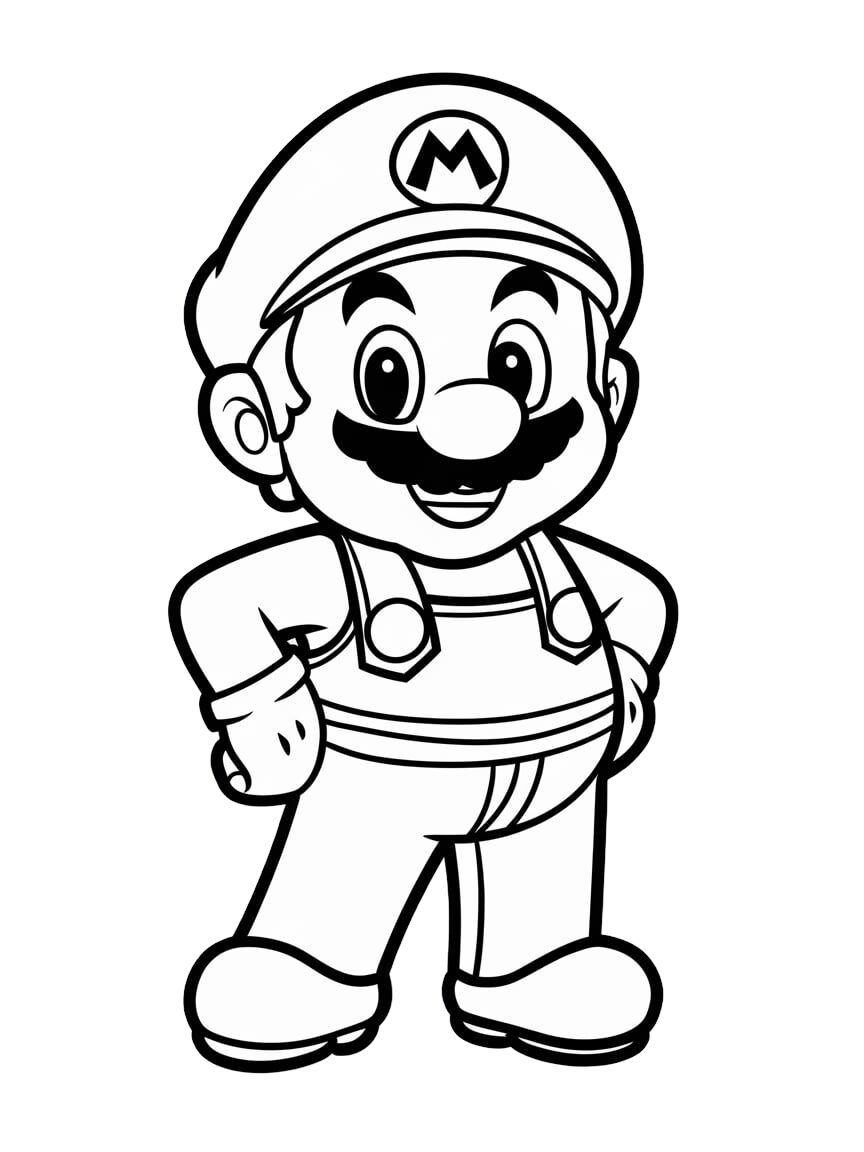 mario coloring sheets to print