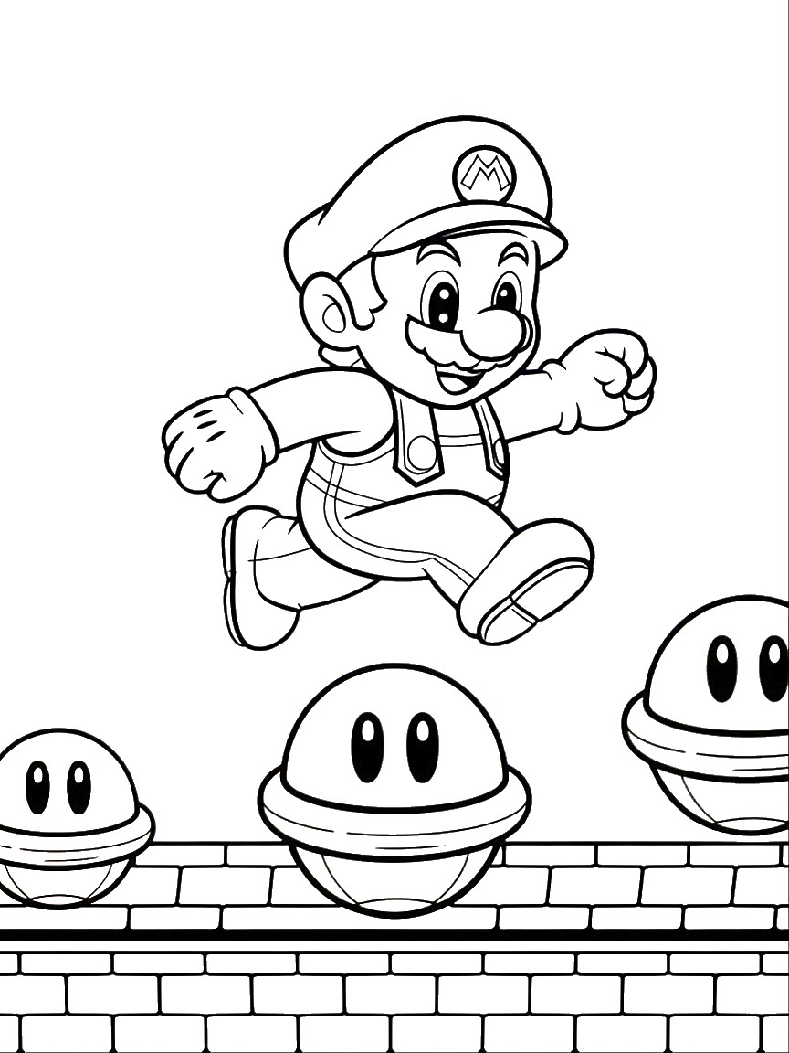 mario galaxy coloring sheets