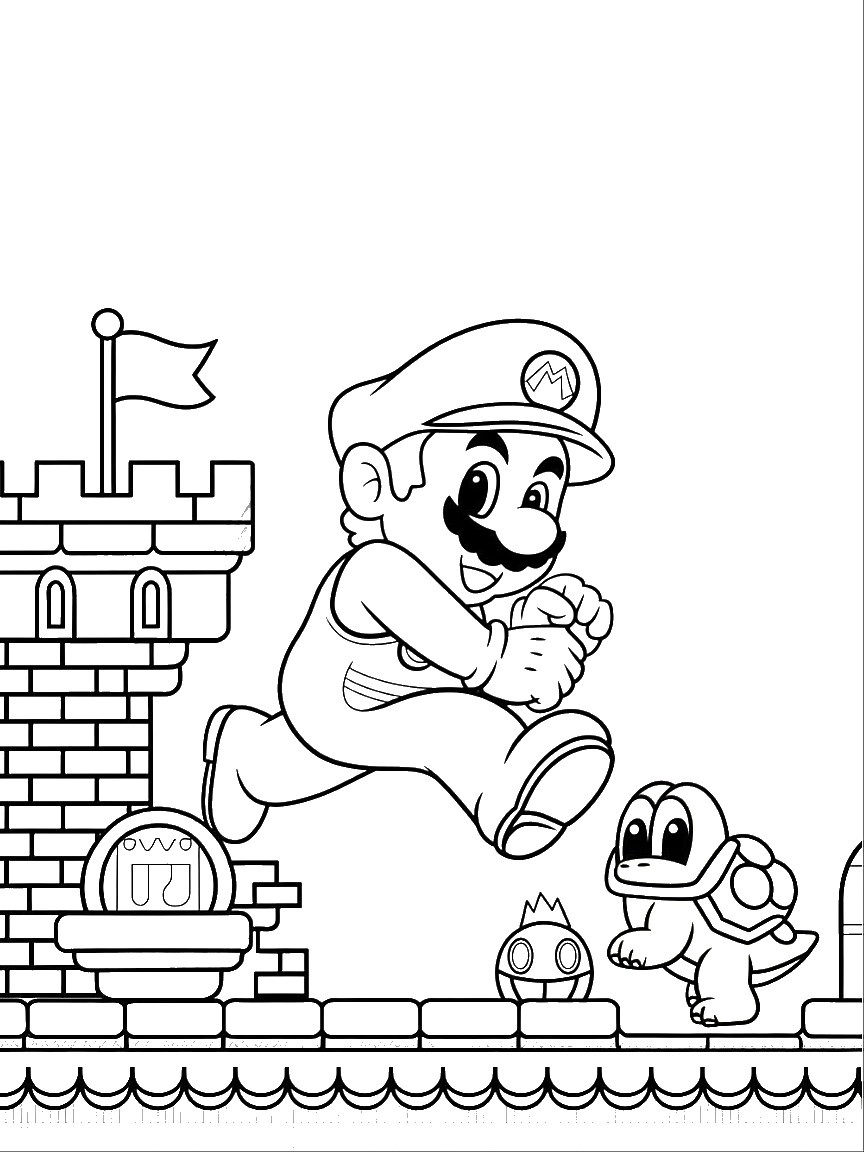 mario kart coloring sheets