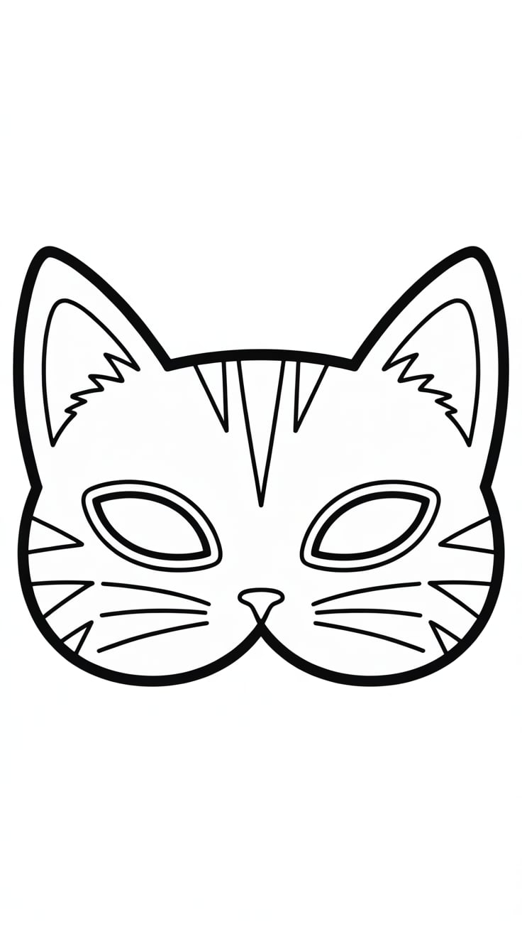 unicorn mask coloring page