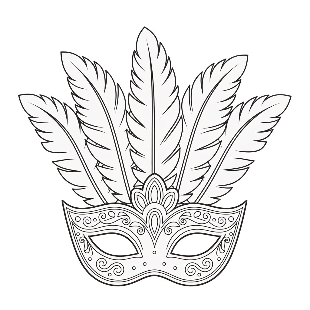 tiki mask coloring pages
