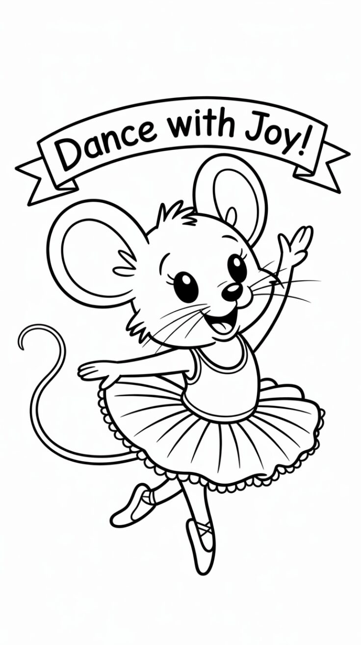 christmas mouse coloring sheet