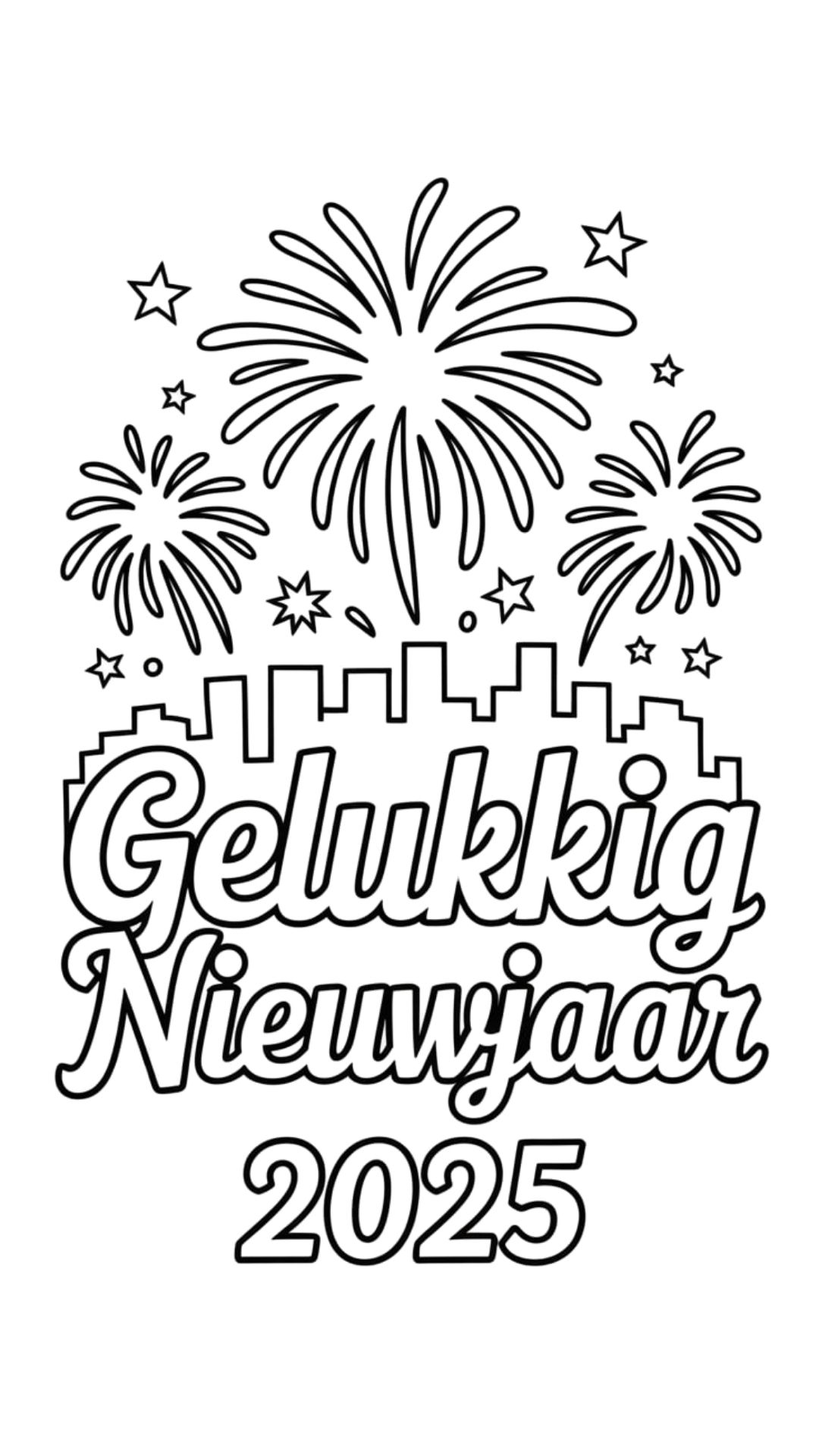 new year coloring page