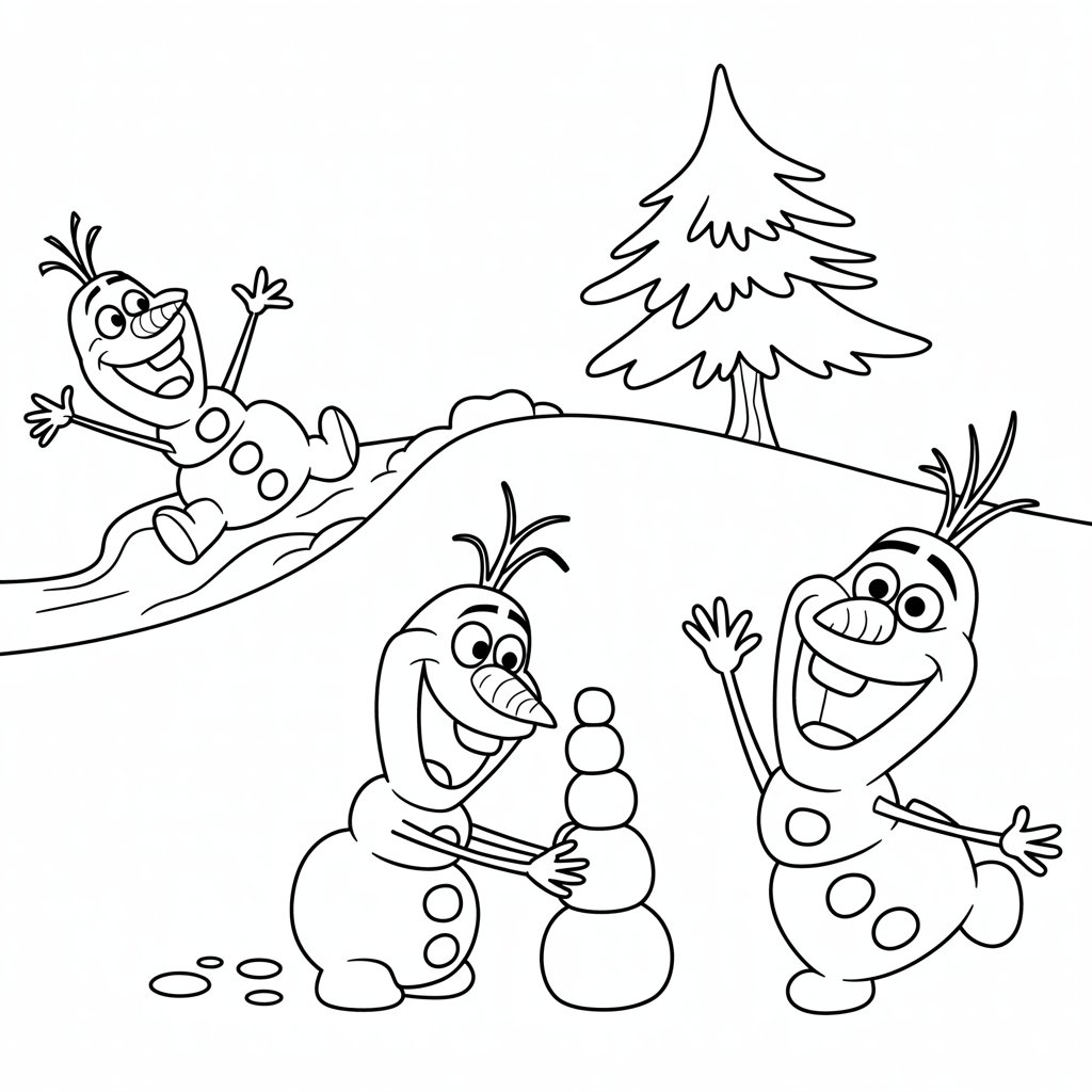 frozen olaf coloring pages