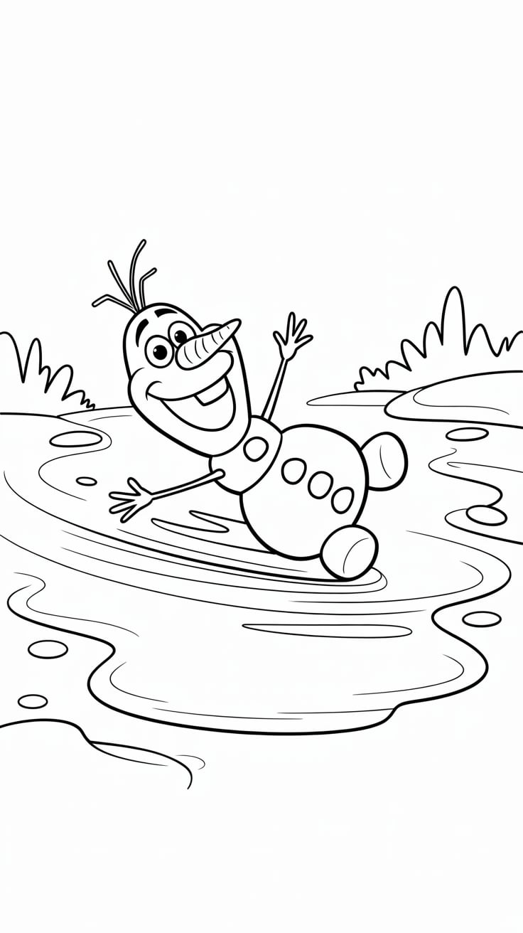 cute olaf coloring pages