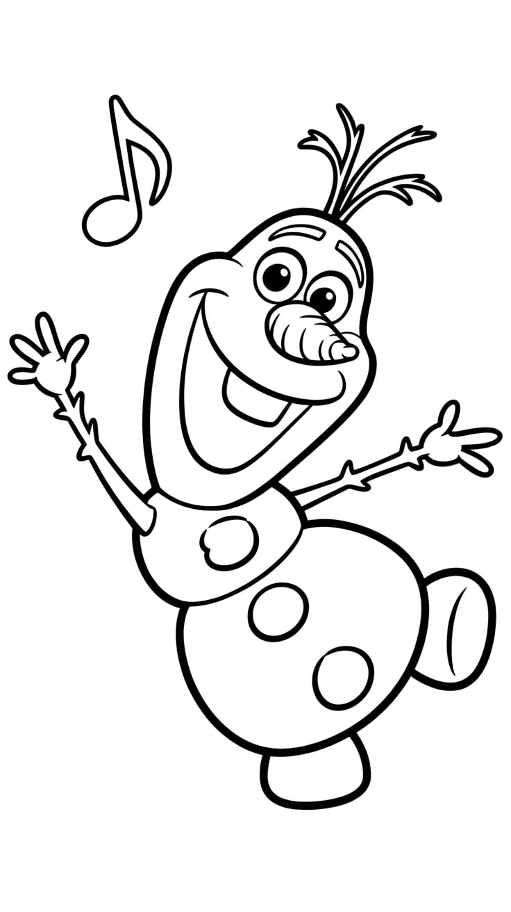 olaf coloring sheet