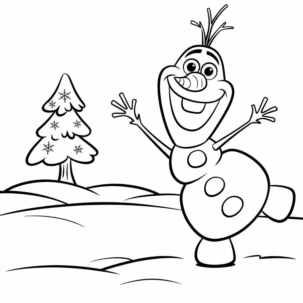 printable olaf coloring pages